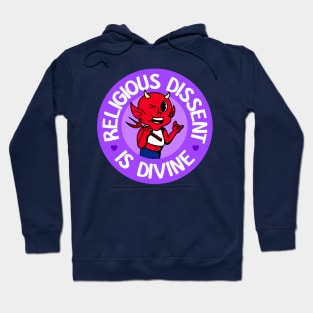 Religious Dissent Is Divine - Cute Queer Atheist Devil Hoodie